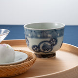 Ri Sanpei Rabbit And Circle Pattern Arita Japanese Teacup - MUSUBI KILN - Handmade Japanese Tableware and Japanese Dinnerware