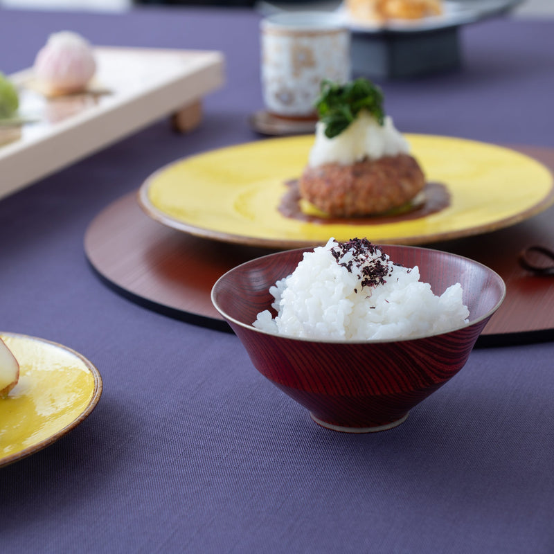 RIN Yamanaka Lacquerware Japanese Rice Bowl - MUSUBI KILN - Handmade Japanese Tableware and Japanese Dinnerware