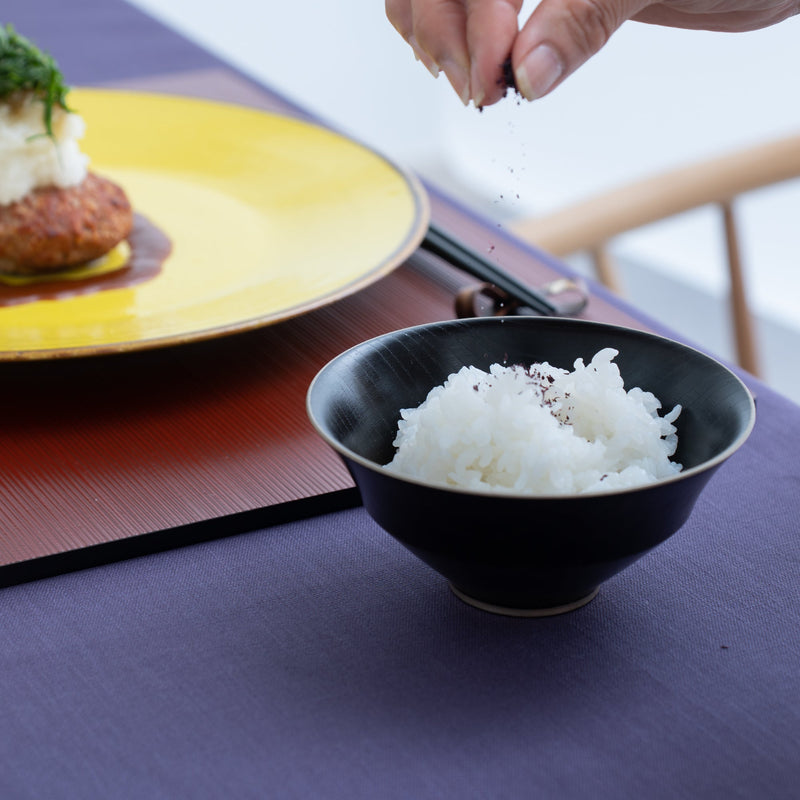 RIN Yamanaka Lacquerware Japanese Rice Bowl - MUSUBI KILN - Handmade Japanese Tableware and Japanese Dinnerware