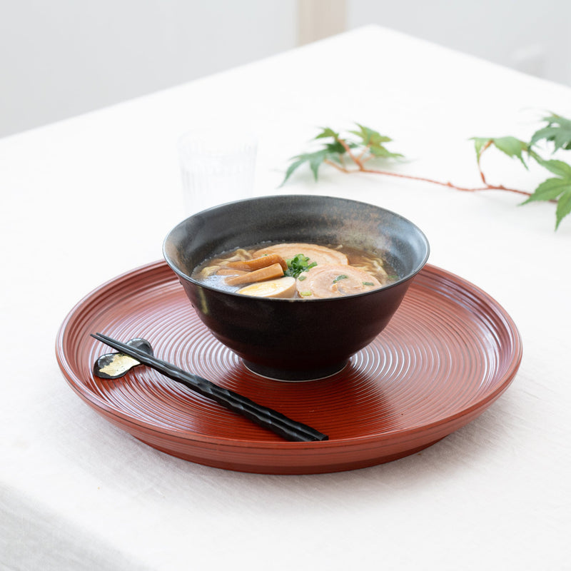 Ring Around the Moon Mino Ware Ramen Bowl M - MUSUBI KILN - Handmade Japanese Tableware and Japanese Dinnerware