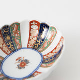 Rinkuro Kiln Old Imari Flower Hasami Bowl A - MUSUBI KILN - Handmade Japanese Tableware and Japanese Dinnerware