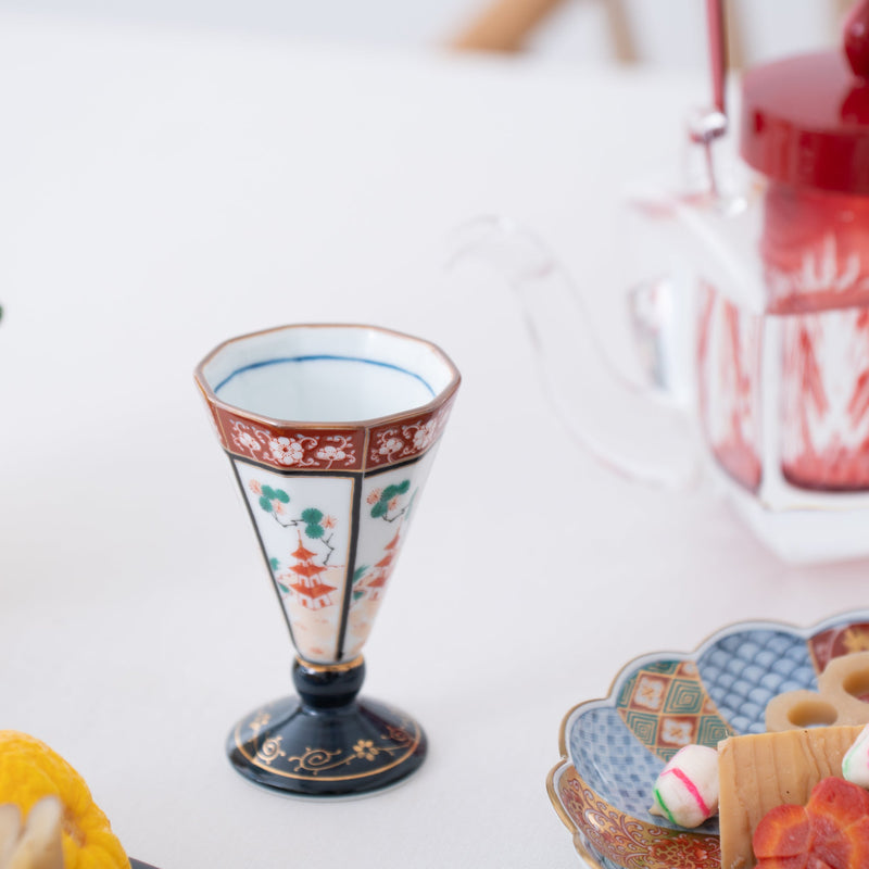 Rinkuro Kiln Old Imari Ochoko Sake Cup Set - MUSUBI KILN - Quality Japanese Tableware and Gift