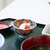 Rinkuro Kiln Old Imari Twist Hasami Small Kobachi Bowl - MUSUBI KILN - Handmade Japanese Tableware and Japanese Dinnerware