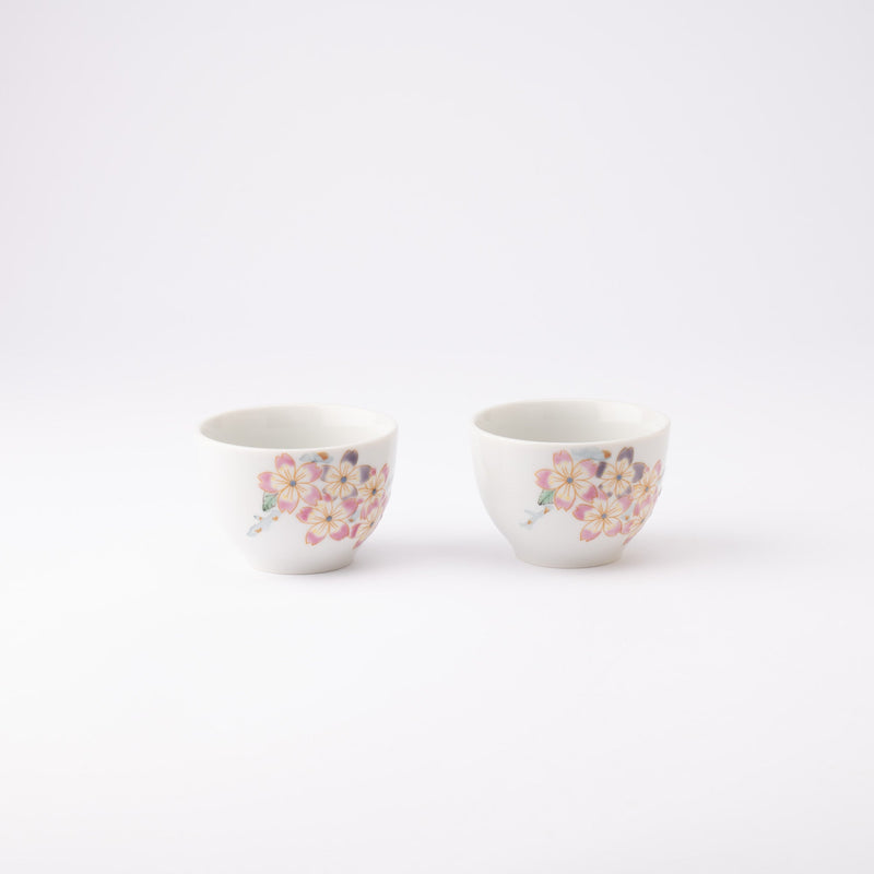 Sakura Kutani Houhin Japanese Teapot Set with 2 Teacups - MUSUBI KILN - Quality Japanese Tableware and Gift