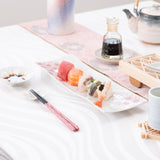 Sakura Kutani Rectangle Plate - MUSUBI KILN - Handmade Japanese Tableware and Japanese Dinnerware