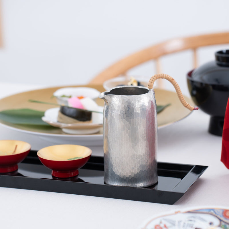 Seigado Chirori Tin Sake Carafe - MUSUBI KILN - Quality Japanese Tableware and Gift