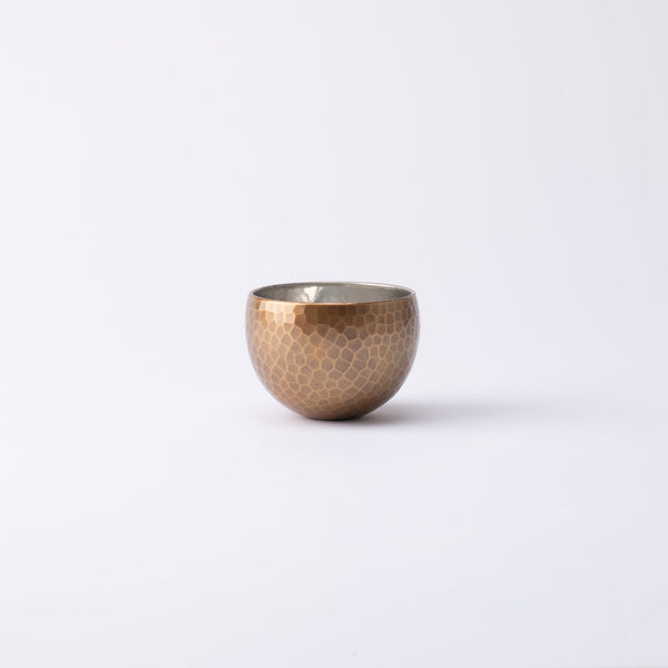 Seigado Golden Brown Copper Guinomi Sake Cup - MUSUBI KILN - Handmade Japanese Tableware and Japanese Dinnerware