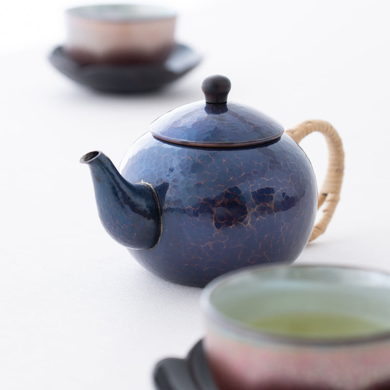 Seigado Indigo Blue Japanese Teapot 12.2oz(360ml) - MUSUBI KILN - Quality Japanese Tableware and Gift