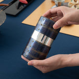 Seigado Sakura and Wind Pattern Copper Tea Canister - MUSUBI KILN - Handmade Japanese Tableware and Japanese Dinnerware