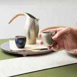 Seigado Tales of a Century Silver Guinomi Sake Cup - MUSUBI KILN - Handmade Japanese Tableware and Japanese Dinnerware