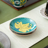 Seikou Kiln Foliage Kutani Sauce Plate - MUSUBI KILN - Handmade Japanese Tableware and Japanese Dinnerware