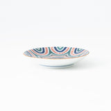 Seikou Kiln Geometric Pattern Kutani Sauce Plate - MUSUBI KILN - Handmade Japanese Tableware and Japanese Dinnerware