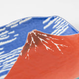Seikou Kiln Hokusai Fuji Kutani Rectangle Plate - MUSUBI KILN - Handmade Japanese Tableware and Japanese Dinnerware