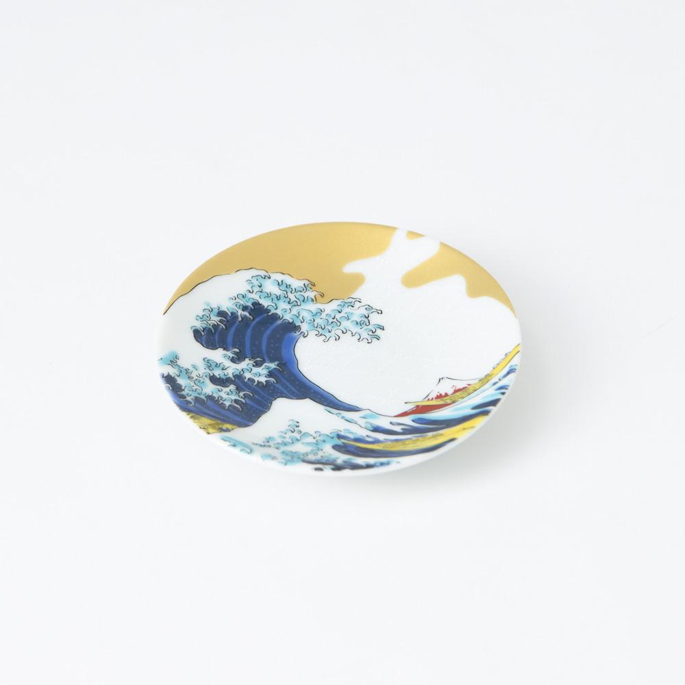 Seikou Kiln Hokusai Wave Kutani Sauce Plate - MUSUBI KILN - Handmade Japanese Tableware and Japanese Dinnerware