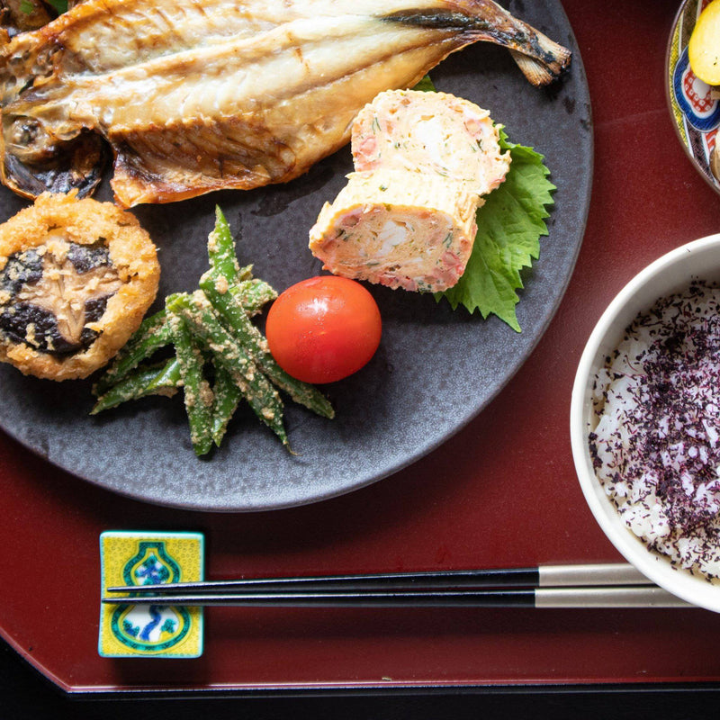 Seikou Kiln Kutani Color Chopstick Rest - MUSUBI KILN - Handmade Japanese Tableware and Japanese Dinnerware