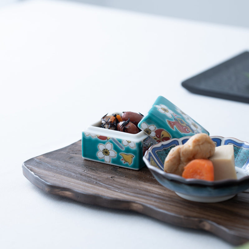 Seikou Kiln Kutani Traditional Pattern Small Box - MUSUBI KILN - Quality Japanese Tableware and Gift
