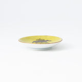 Seikou Kiln Lily Kutani Sauce Plate - MUSUBI KILN - Handmade Japanese Tableware and Japanese Dinnerware