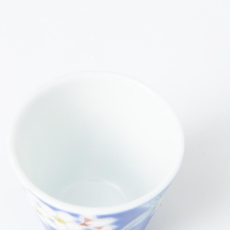 Seikou Kiln Sakura Kutani Ochoko Sake Cup - MUSUBI KILN - Handmade Japanese Tableware and Japanese Dinnerware
