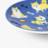 Seikou Kiln Shiba Inu Kutani Sauce Plate - MUSUBI KILN - Handmade Japanese Tableware and Japanese Dinnerware