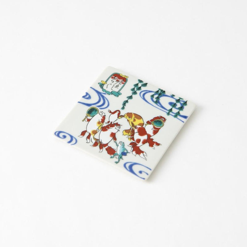Seikou Kiln Traditional Pattern Kutani Coaster | MUSUBI KILN 
