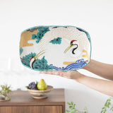 Seikou Kiln White Crane Kutani Rectangle Plate - MUSUBI KILN - Handmade Japanese Tableware and Japanese Dinnerware