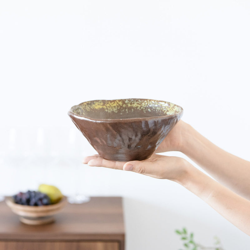 Shigara Mino Ware Donburi Bowl M - MUSUBI KILN - Handmade Japanese Tableware and Japanese Dinnerware