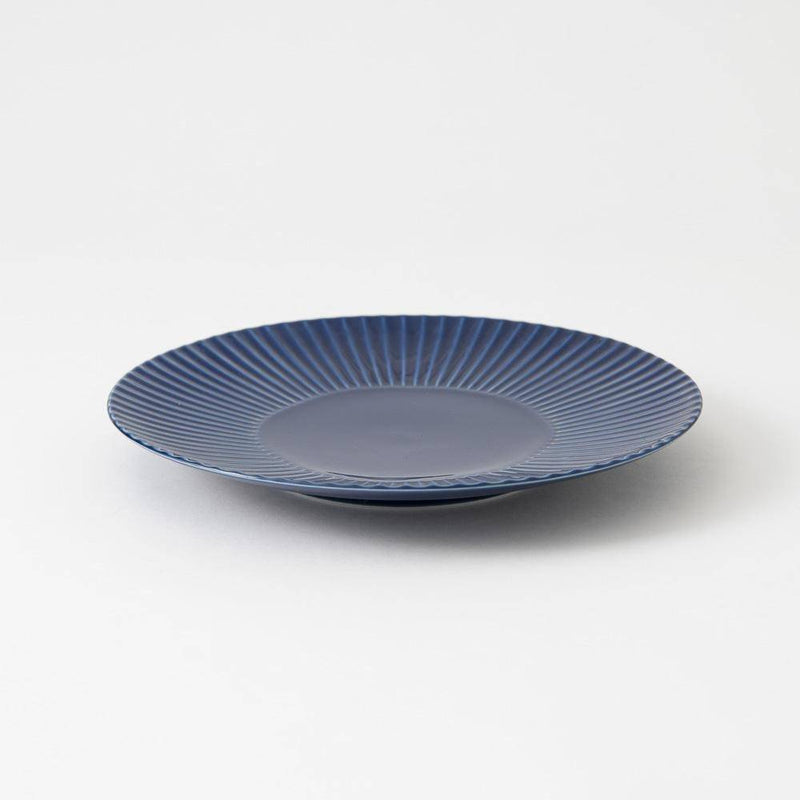 SHINOGI Lapis Lazuli Hasami Round Plate - MUSUBI KILN - Handmade Japanese Tableware and Japanese Dinnerware