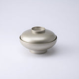 Silver Yamanaka Lacquer Soup Bowl with lid - MUSUBI KILN - Handmade Japanese Tableware and Japanese Dinnerware