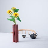 Slim Square Yamanaka Lacquerware Single-Flower Vase - MUSUBI KILN - Handmade Japanese Tableware and Japanese Dinnerware