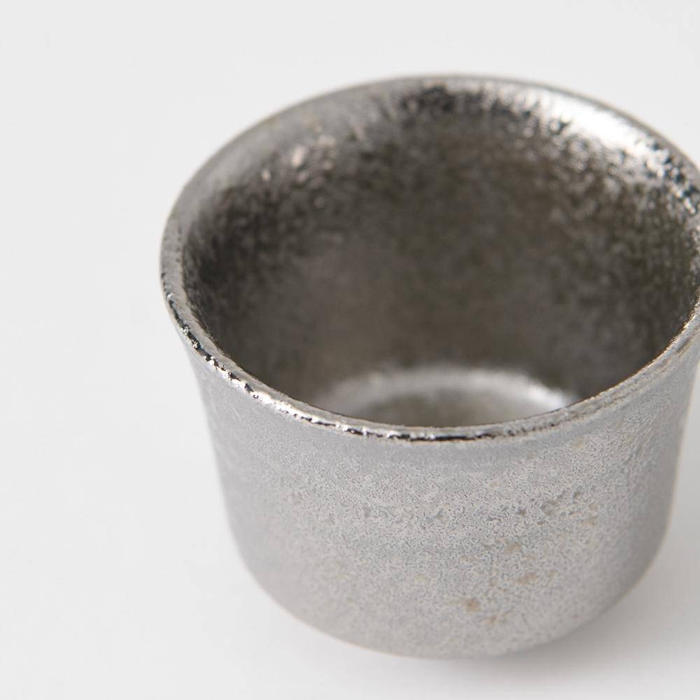 Soukyu Kiln Ginsai Kutani Ochoko Sake Cup - MUSUBI KILN - Handmade Japanese Tableware and Japanese Dinnerware