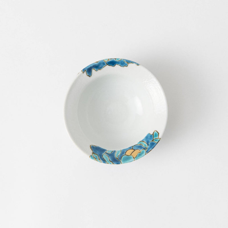 Souraku-An Blue Peony Bowl Set B - MUSUBI KILN - Handmade Japanese Tableware and Japanese Dinnerware
