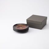 Spinning Top Wipe-lacquer Yamanaka Lacquerware Coaster Set - MUSUBI KILN - Quality Japanese Tableware and Gift