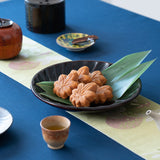 Streamlined Chrysanthemum Yamanaka Lacquerware Deep Plate - MUSUBI KILN - Handmade Japanese Tableware and Japanese Dinnerware