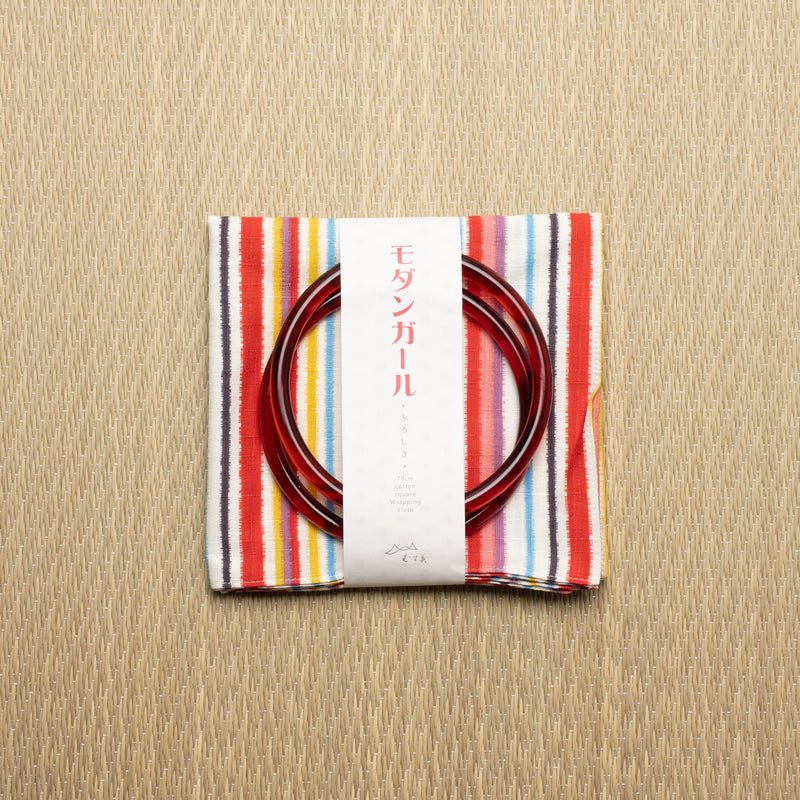 Stripe Furoshiki Wrapping Cloth Strawberry Bag 27in　 - MUSUBI KILN - Handmade Japanese Tableware and Japanese Dinnerware