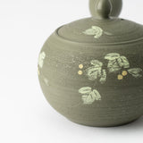 Syunju Green Ivy Tokoname Japanese Teapot 16.9oz(500ml)-Sasame and Ceramesh - MUSUBI KILN - Handmade Japanese Tableware and Japanese Dinnerware