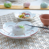 Tasei Kiln Plum Blossom Knot Arita Plate 5.9in - MUSUBI KILN - Handmade Japanese Tableware and Japanese Dinnerware