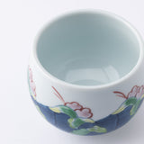 Tasei Kiln Purple Flower Arita Chawanmushi Bowl - MUSUBI KILN - Handmade Japanese Tableware and Japanese Dinnerware
