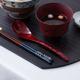 Tortoiseshell Pattern Yamanaka Lacquerware Ramen Spoon - MUSUBI KILN - Quality Japanese Tableware and Gift