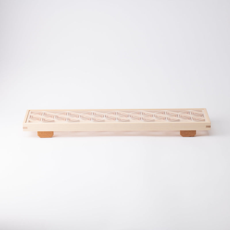 Toyoda Woodcraft Shippou Kanuma Kumiko Long Tray - MUSUBI KILN - Handmade Japanese Tableware and Japanese Dinnerware