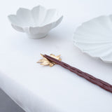 Tsubame Hutlery Gold Maple Leaf Chopstick Rest - MUSUBI KILN - Handmade Japanese Tableware and Japanese Dinnerware