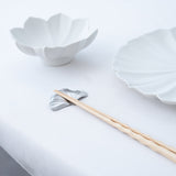 Tsubame Hutlery Silver Ginkgo Leaf Chopstick Rest - MUSUBI KILN - Handmade Japanese Tableware and Japanese Dinnerware