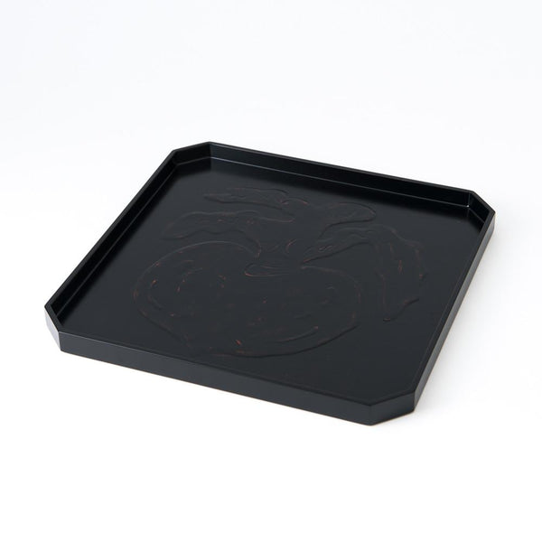 Turnip Square Shaped Yamanaka Lacquer Tray - MUSUBI KILN - Handmade Japanese Tableware and Japanese Dinnerware
