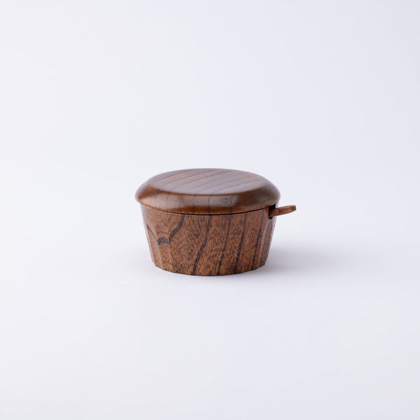 Wood Grain Yamanaka Lacquerware Spice Container With Spoon, MUSUBI KILN