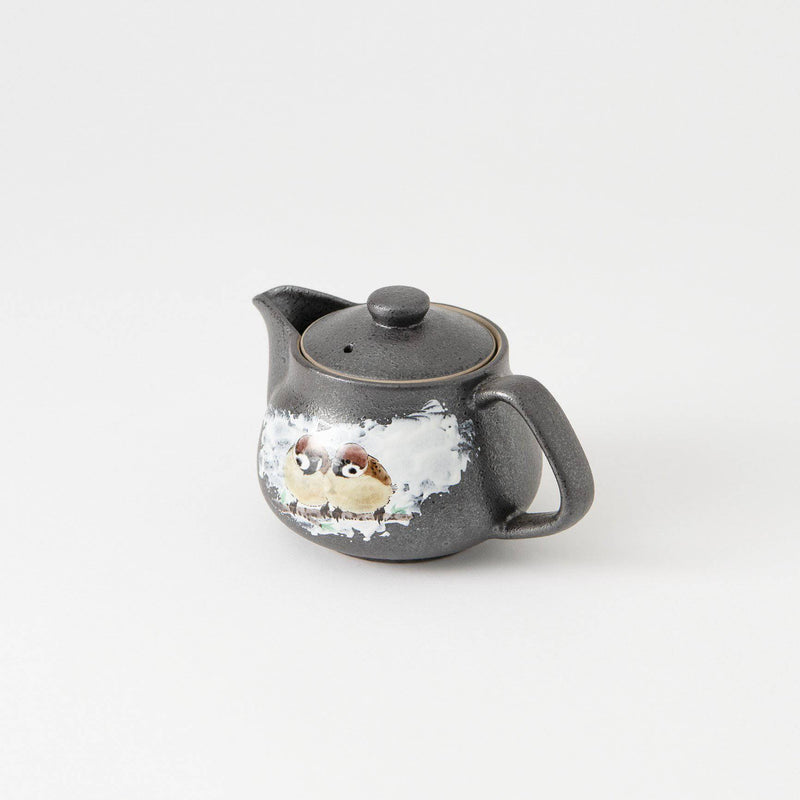 Twin Sparrows Kutani Japanese Teapot - MUSUBI KILN - Handmade Japanese Tableware and Japanese Dinnerware