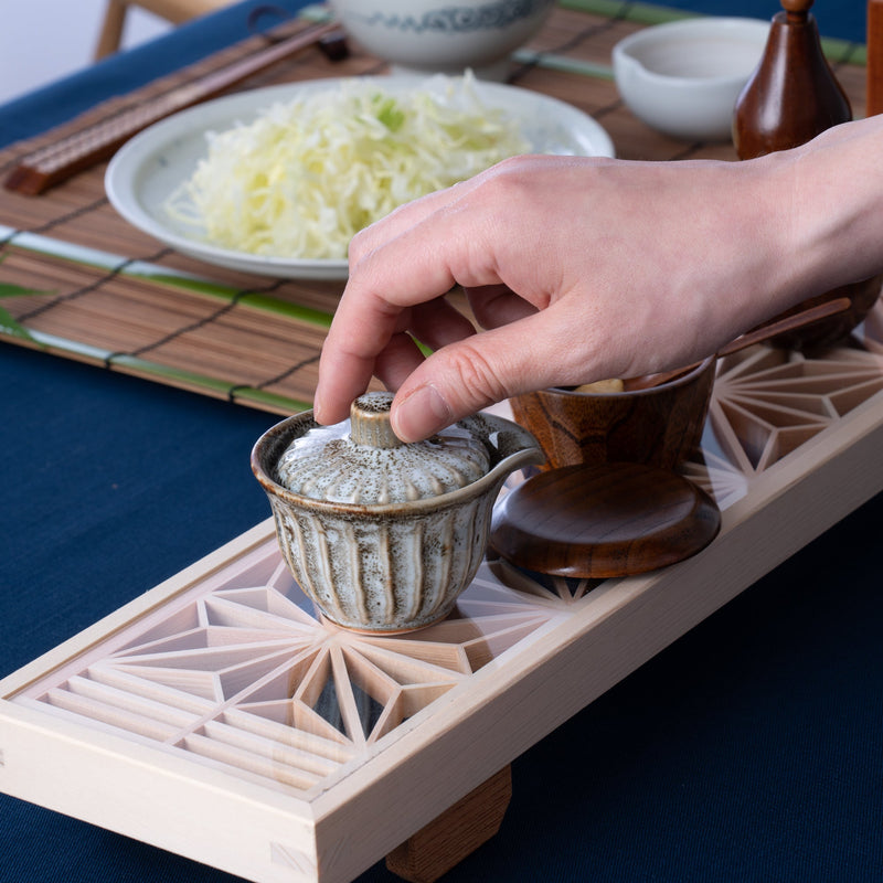 Unofu Glaze Mino Ware Sauce Container with Lid - MUSUBI KILN - Handmade Japanese Tableware and Japanese Dinnerware