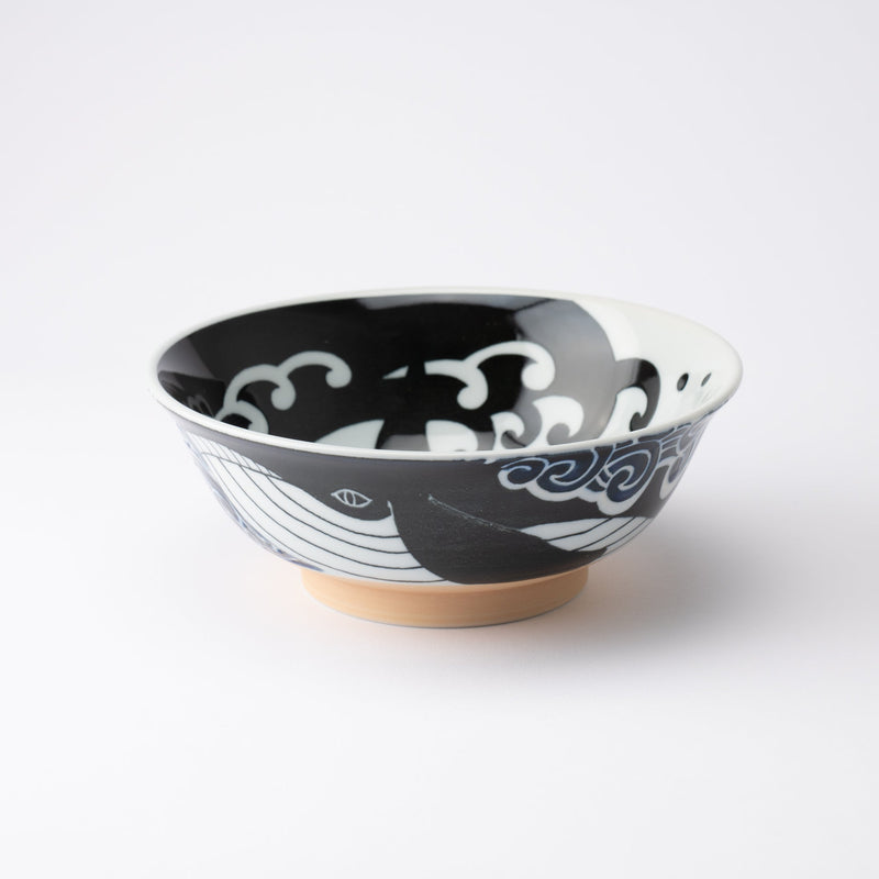 Whale Mino Ware Ramen Bowl M - MUSUBI KILN - Handmade Japanese Tableware and Japanese Dinnerware
