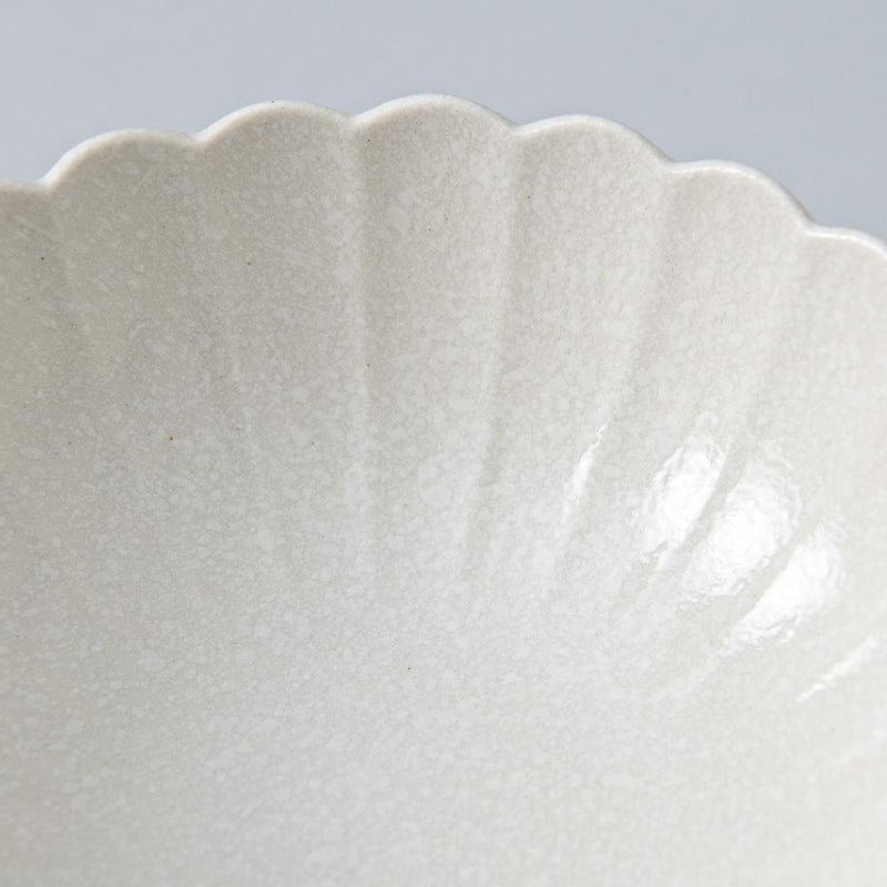 White Chrysanthemum Hasami Small Bowl - MUSUBI KILN - Handmade Japanese Tableware and Japanese Dinnerware