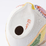 White Fine Drawing Kutani Owl Figurine - MUSUBI KILN - Handmade Japanese Tableware and Japanese Dinnerware