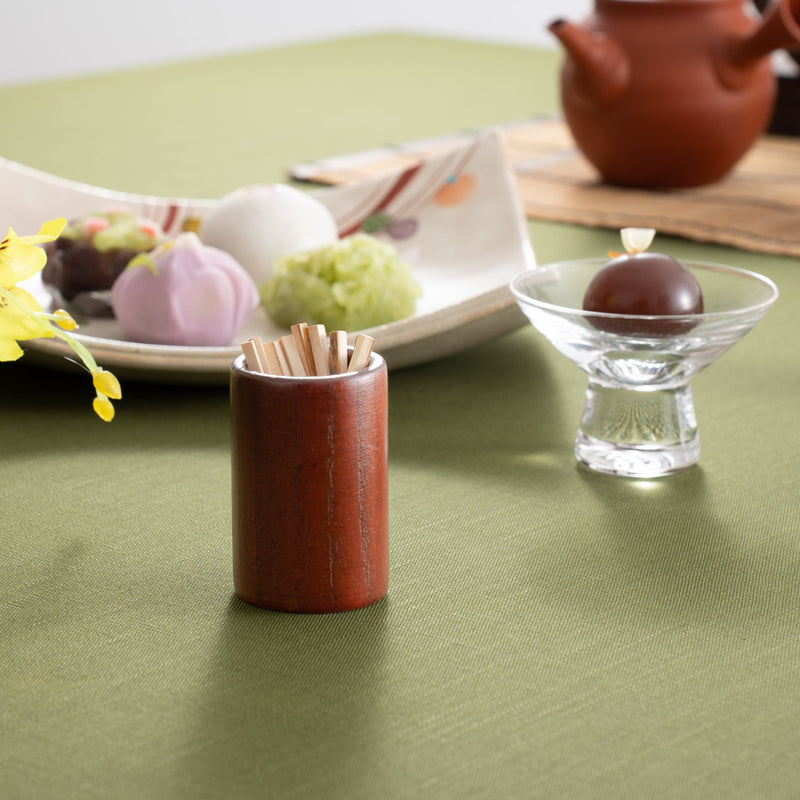 Wood Grain Yamanaka Lacquer Toothpick Holder - MUSUBI KILN - Handmade Japanese Tableware and Japanese Dinnerware