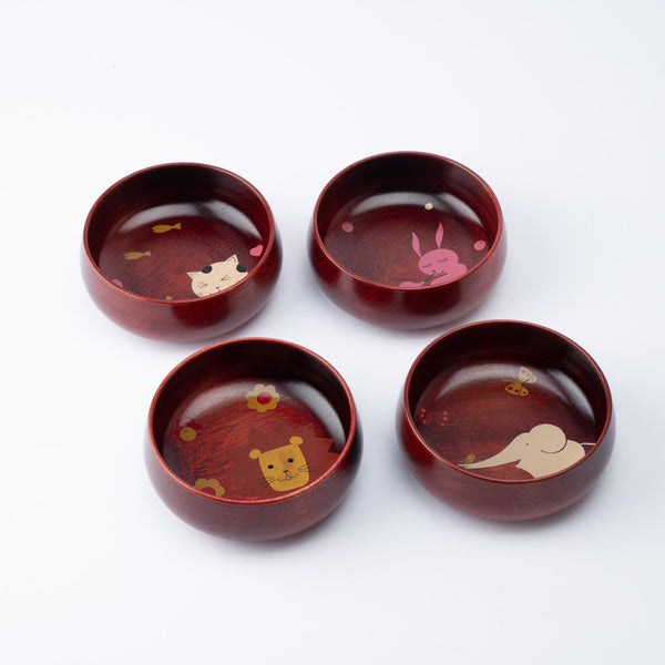 Yamanaka Lacquerware Animal Design Series Children's Bowl - MUSUBI KILN - Quality Japanese Tableware and Gift